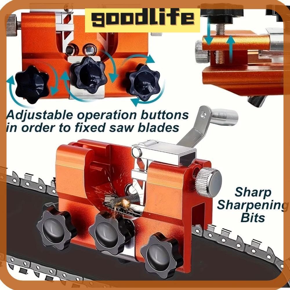 Conjunto De Apontador De Corrente GOODLIVE , Ferramenta De Afiação De Braçadeira De Moagem Rápida De Manivela , Multifun