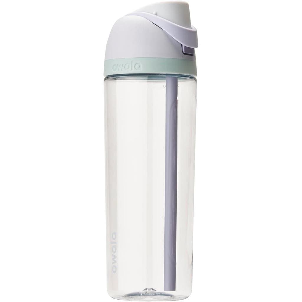 Garrafa de água esportiva de viagem com canudo e tampa transparente dupla, 257ml, garrafa de plástico sem metanol, adequ