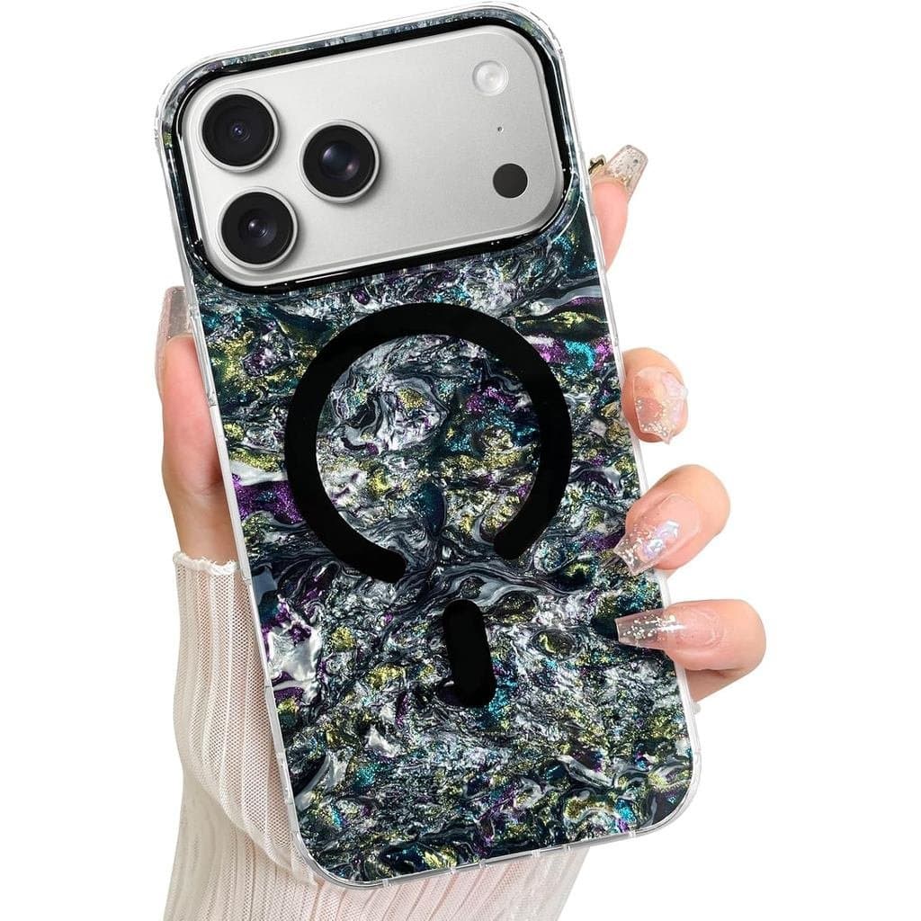 Capa Magnética LSL para 17 Pro Max [Compatível com MagSafe] Bumper de TPU Macio, Parte Traseira de PC Rígido Anti-Queda,