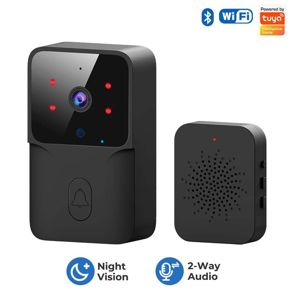 Campainha Vídeo Porteiro Wi-Fi HD, Visualização Remota pelo Celular e Bateria Recarregável com Acessórios