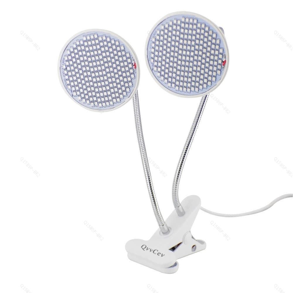 Led Planta Flor Crescer Lâmpada Dupla Cabeça Conjunto De Mesa Clipe Titular Para Plantas Veg Estufa Interior BR15B2
