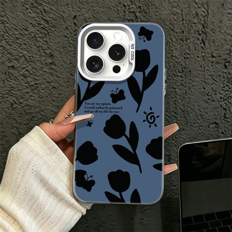 Capa personalizada para celular IP15/IP16 série Nicho de rua de celebridades da Internet（00001）Flores