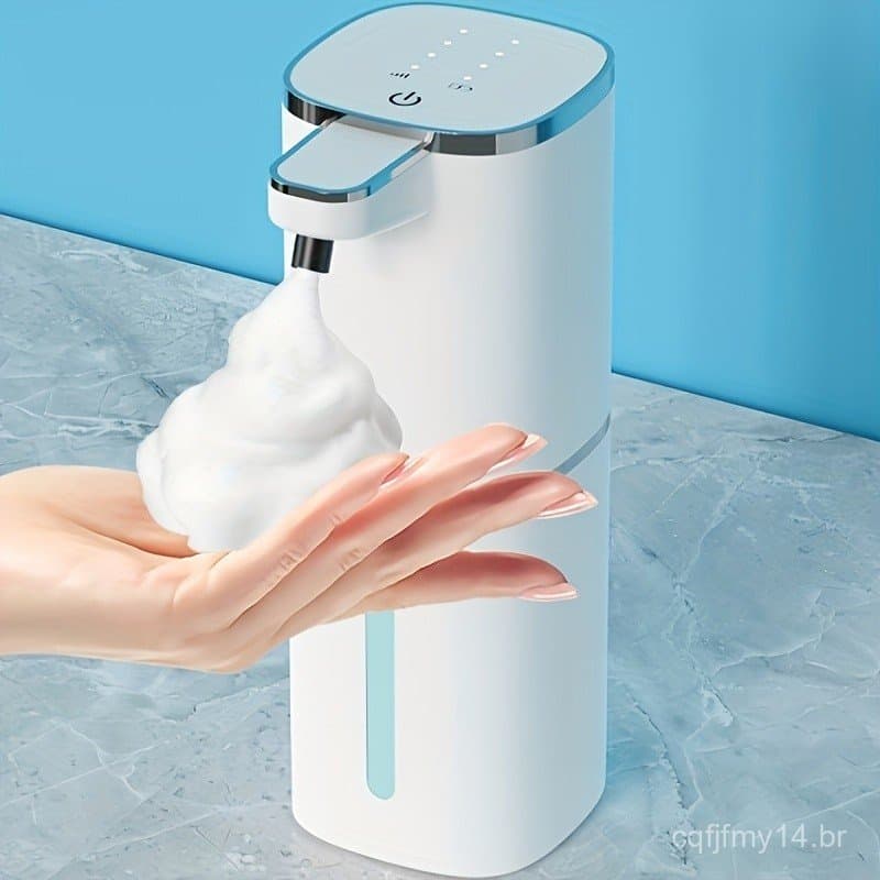Este Dispensador de Sabão possui um sensor automático, um frasco prático, seis níveis ajustáveis, capacidade de 400ml, c