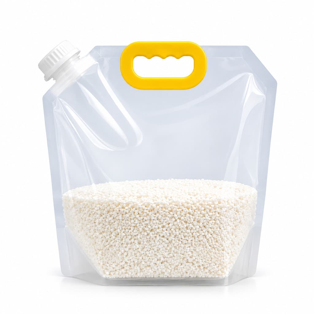 Saco Com Tampa 2,5L Reutilizável Transparente com Alça Rosqueável para Armazenamento de Alimentos Grãos Líquidos