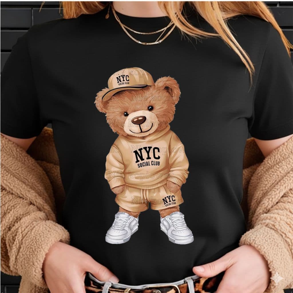 Camiseta Estampada Urso 100% Algodão Masculino Feminino Unissex