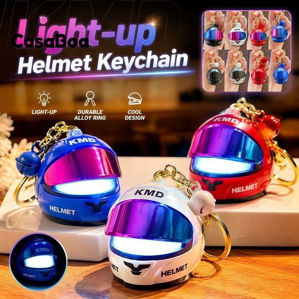Chaveiro De Capacete Iluminado TOPABCUF , Mini Pingente De Luz Noturna Leve E Legal , Charme Versátil Para Bolsa