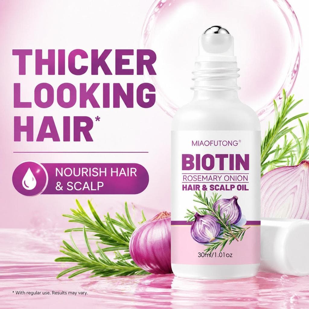 Óleo De Cabelo De Cebola 30ml Rolo De Couro Cabeludo Solução Protetora De Reparo Fortalecimento Do Não Gorduroso haruamy