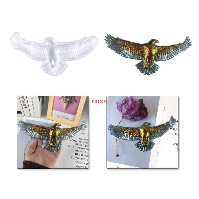 Águia Voadora Resina Epóxi Molde Mesa Ornamento Fazendo Ferramenta