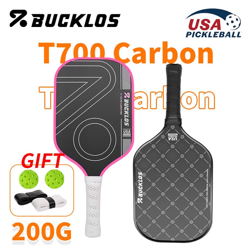 BUCKLOS T700 Remo De Pickleball De Fibra De Carbono 16mm De Espessura Conjunto De Com Bola Grátis Raquete De Picles Para