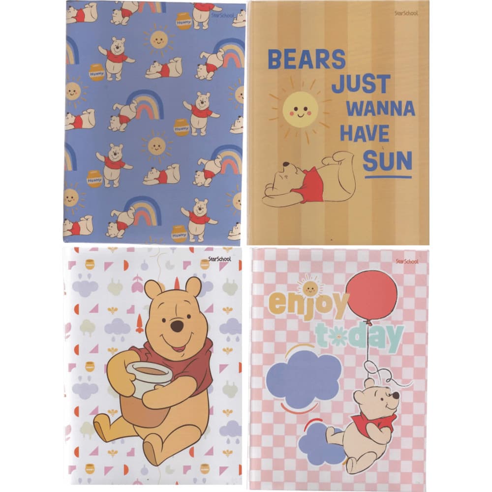 Caderno Brochura Capa Dura 1 Matéria - 80 Folhas - Ursinho Pooh - StarSchool