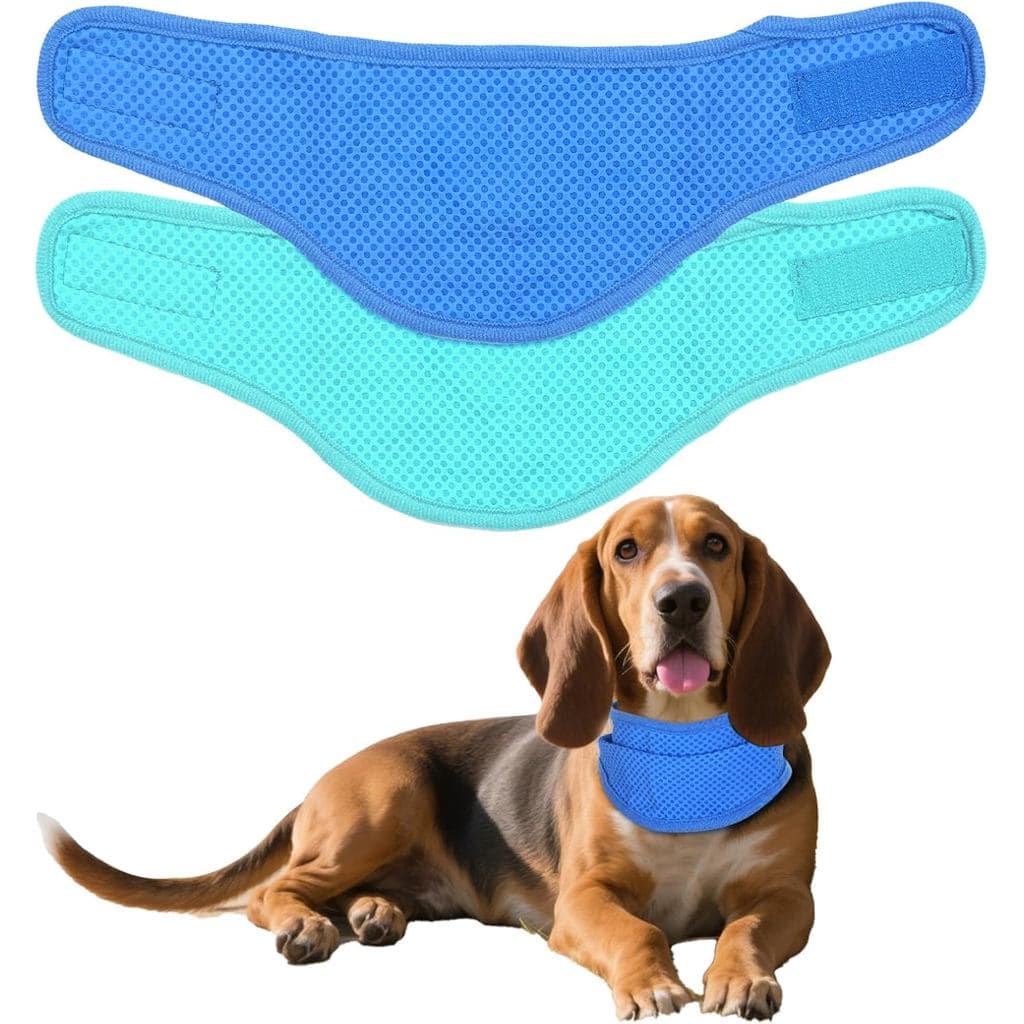 hoyuwak Pacote com 2 Bandanas e Colete de Resfriamento Instantâneo para Cães – Bandana Reutilizável e Ajustável para Res