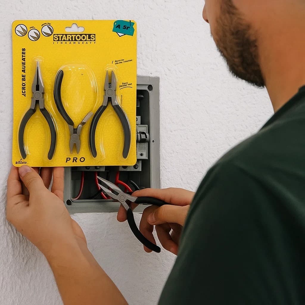 Kit 3 Mini Alicates Mola 45 Polegadas Preto Ferramenta Compacta Precisa Durável