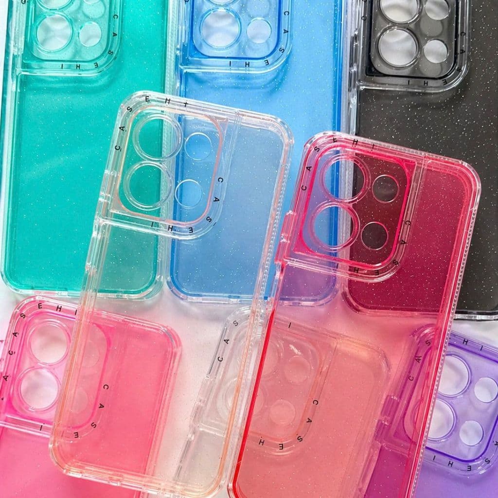 Capa Capinha Com Glitter Para Motorola Edge 30 Neo/Edge 40 Neo/Edge 50 Neo Case Anti-Impacto Com Brilho