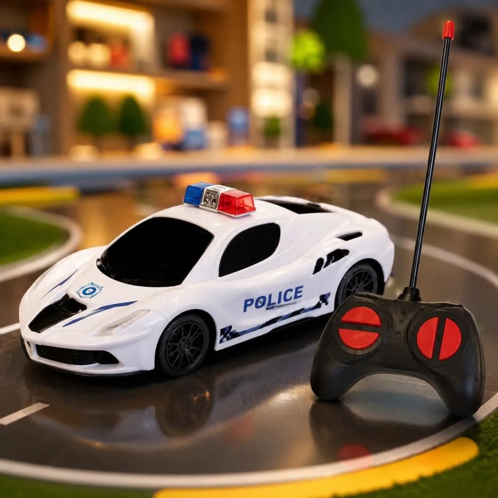Carrinho De Controle Remoto Polícia Brinquedo Infantil Legal