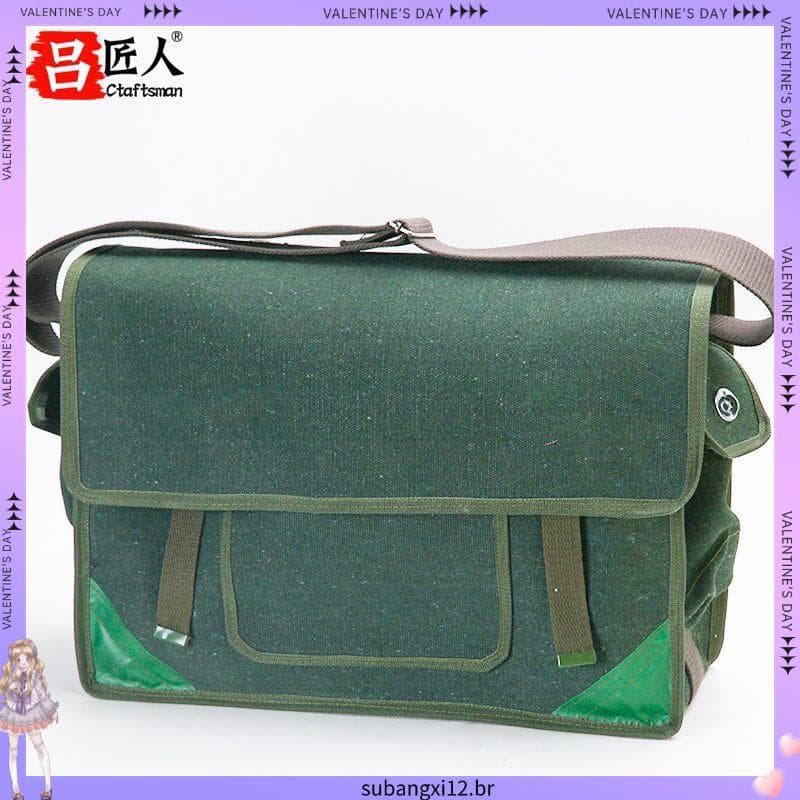 Bolsa de ferramentas para eletricista, lona grande, espessada, multifuncional, ferramenta de reparo, bolsa de ombro, res