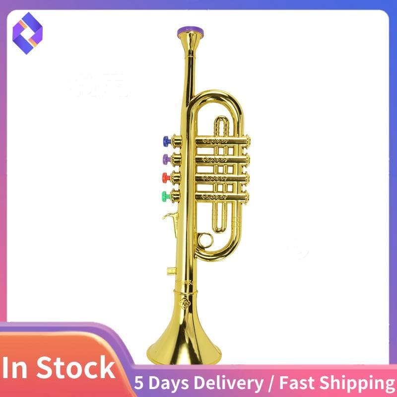 Instrumentos Musicais Infantis , Adereços Para Performance Em Palco Infantil , Trompete De Quatro Tons (Placa De Básica)