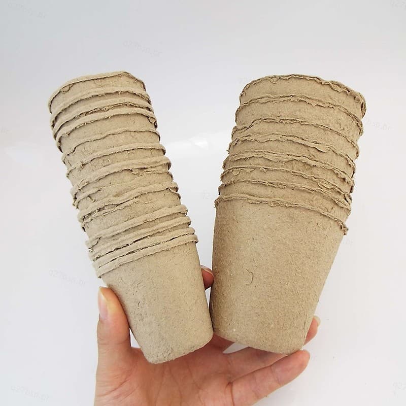 30 Pçs Papel Crescer Pote Berçário Copo Crescente Caixa Bandeja Vegetal Plantador Planta Starter Flor Eco-Amigável BR27B