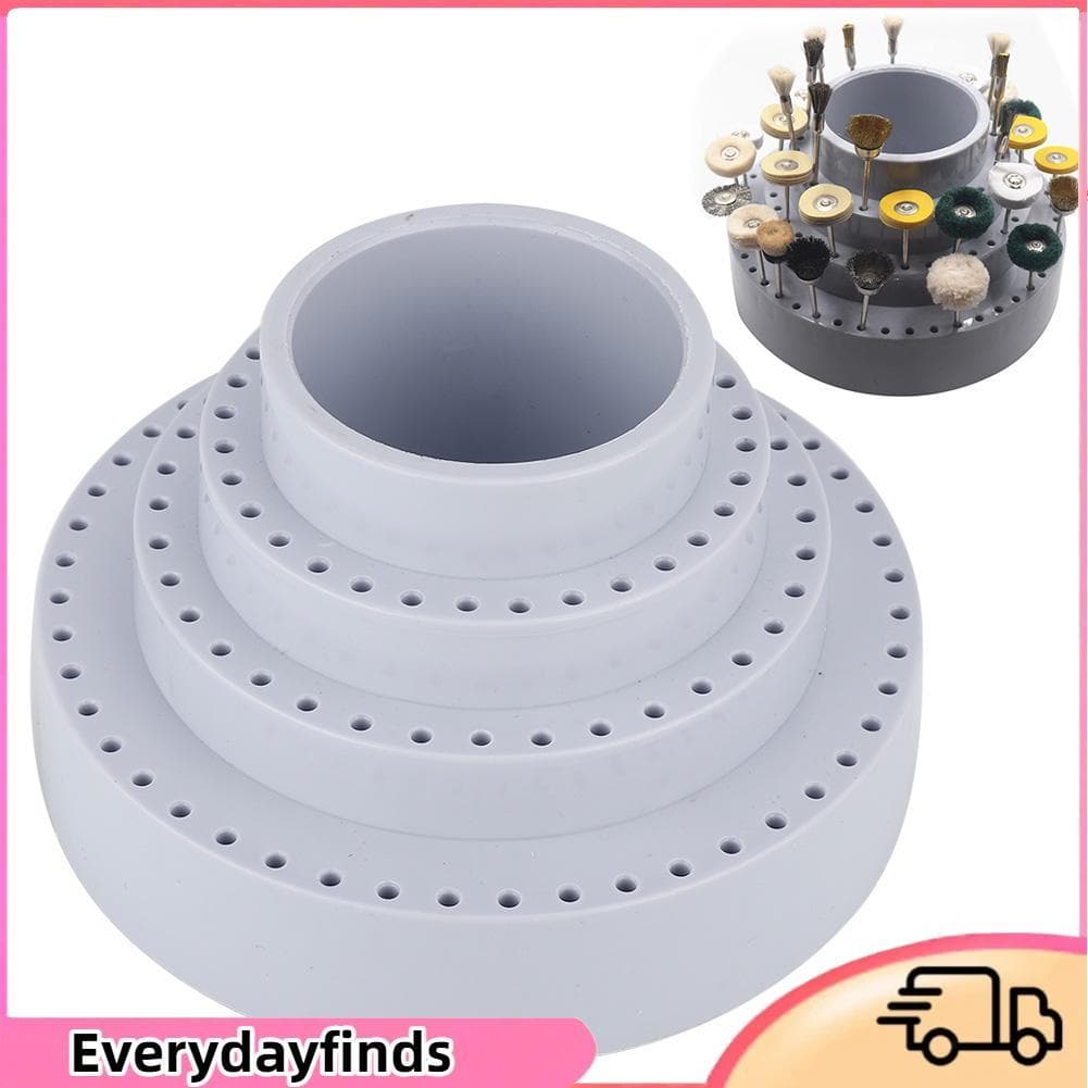 Everydayfinds-br Everydayfinds-br suporte de broca rotativa, broca rotativa em forma redonda, estojo de armazenamento