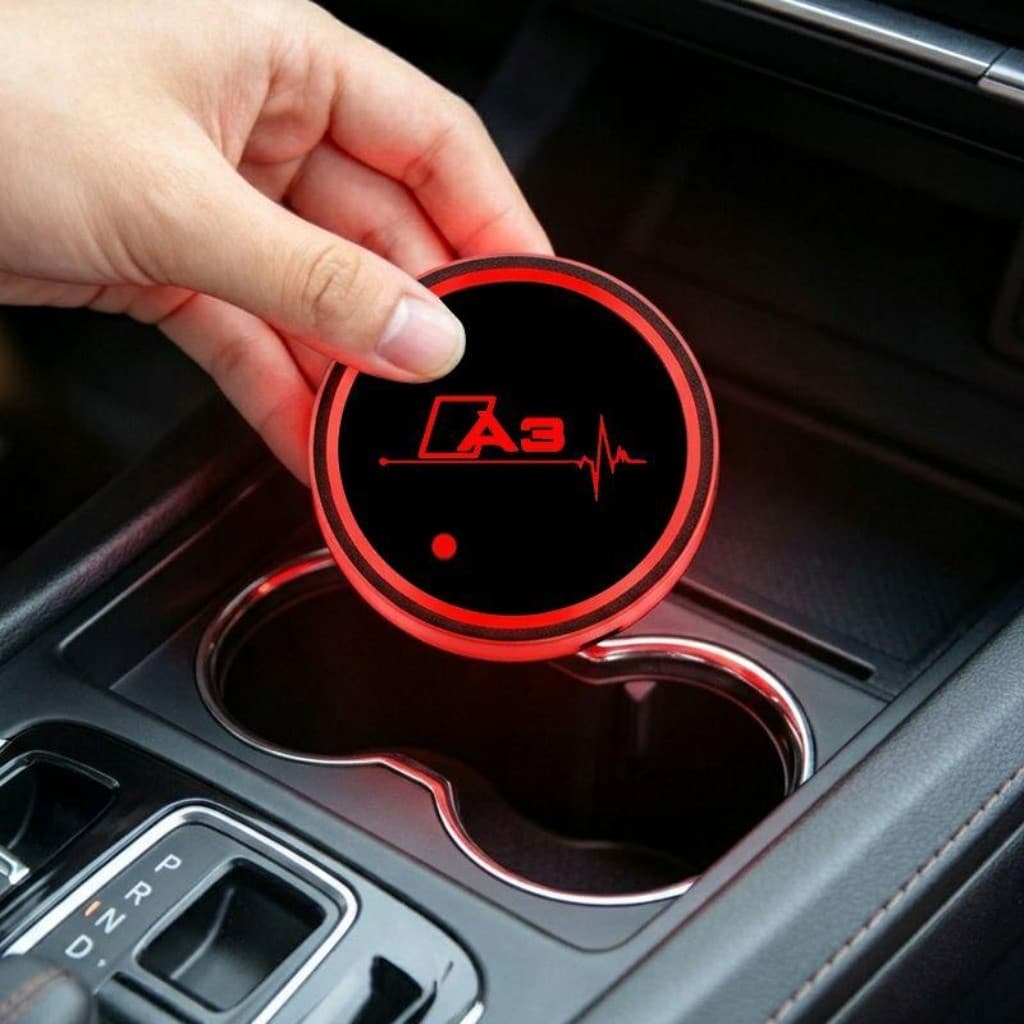 7 Cores À Prova D'água Porta Copos Iluminado Artigos Automotivos For Audi A3 Sedan Sportback S Line TFSI Turbo