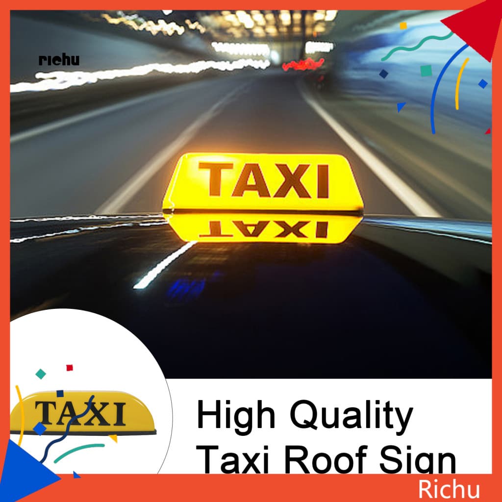 Durable Taxi Roof Sign No Drilling Light Waterproof Magnetic 12v Led Lamp Quick Install Energy Efficient Long Lifespan f