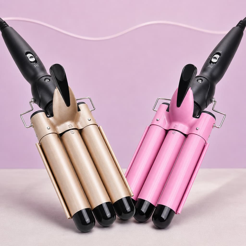 Babyliss Prancha Modeladora de Cachos Triondas Ondulador Triplo 3 Tubos Cerâmica Turmalina Bivolt 180°C 210°C