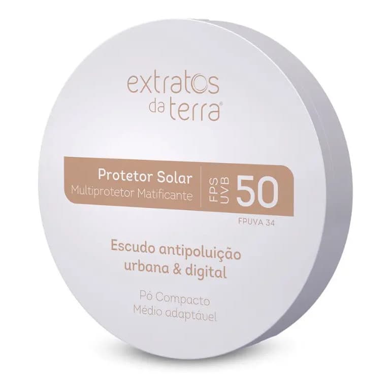 Pó Compacto Fotoprotetor Fps50 12g - Extratos Da Terra