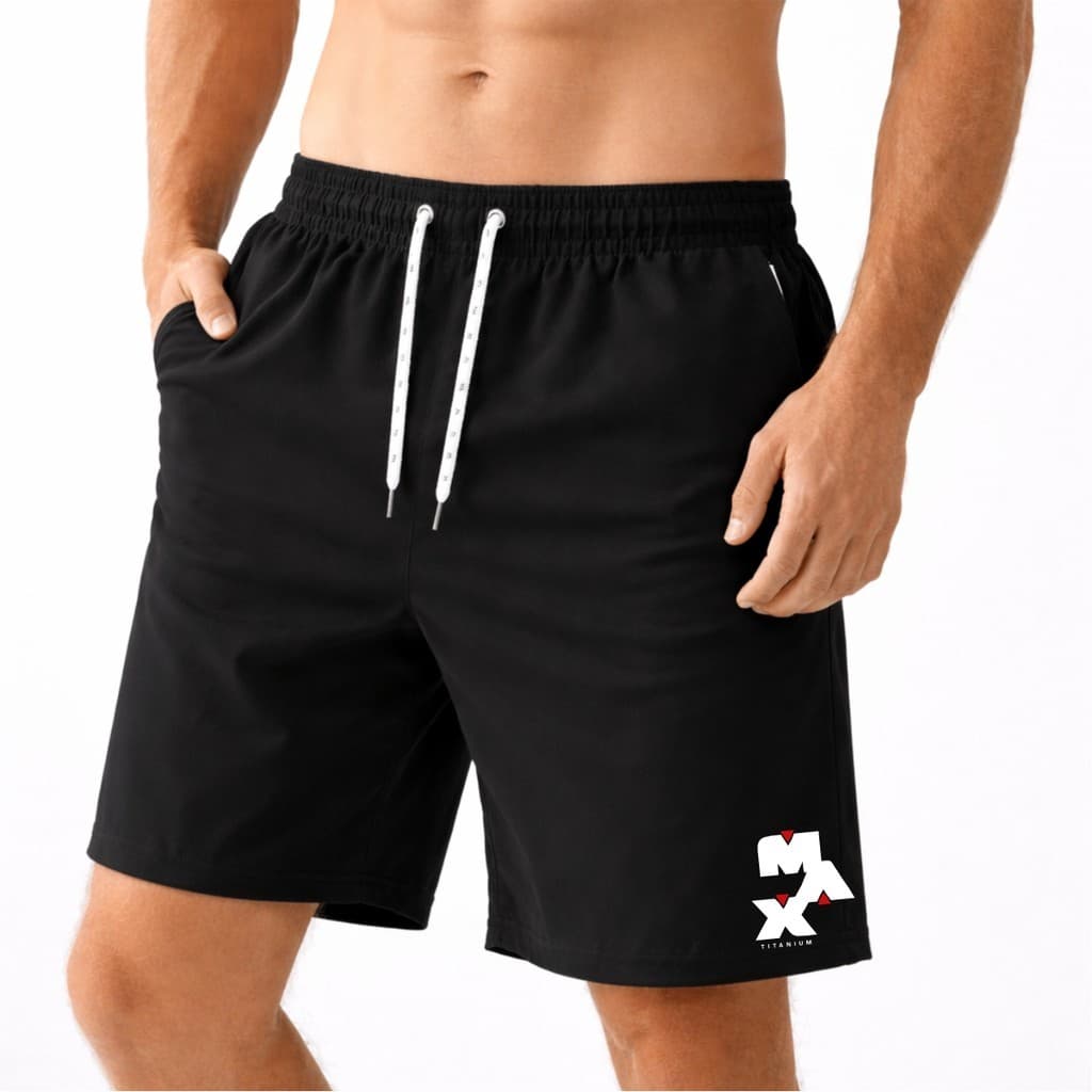 Bermuda Shorts Elastano MAX 02 Masculina Tactel Treinos Academia Corrida Esportes Confortavel