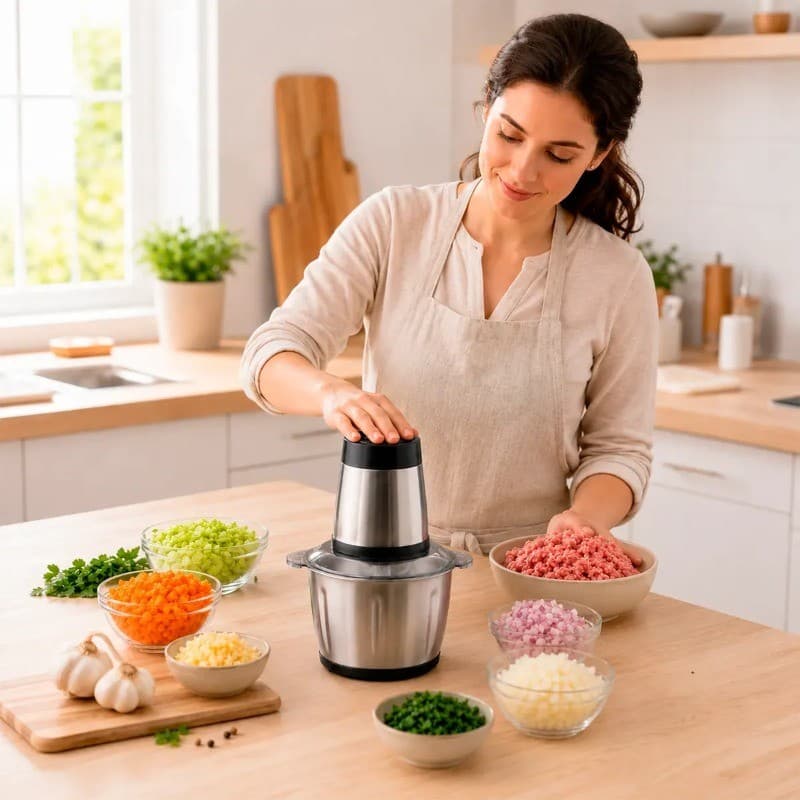Picador de alimentos multifuncional, moedor de carne, liquidificador elétrico, processador de alimentos para cozinha dom