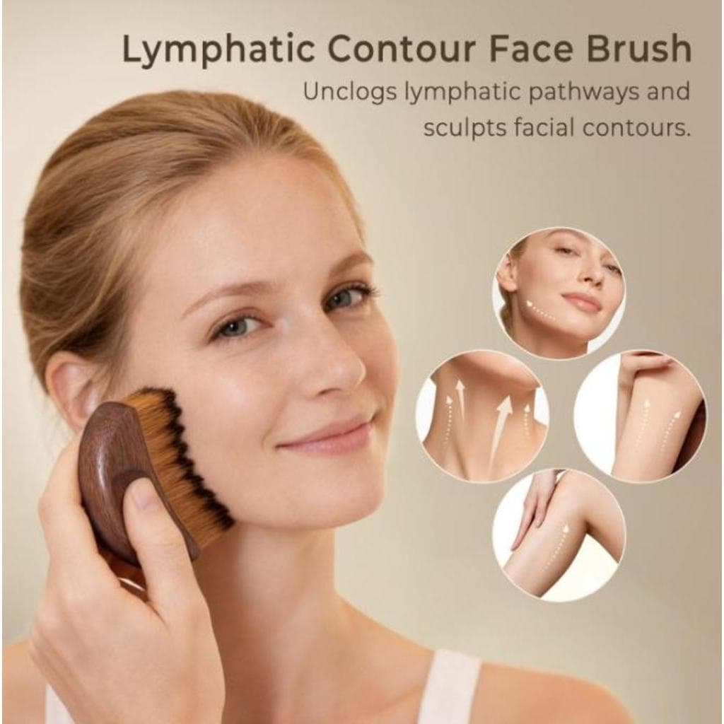Escova Linfática Facial Ergonômica: Massagem Precisa para Aliviar o Cansaço e Combater o Inchaço