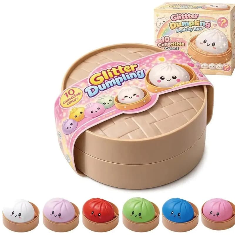 Bolinho Com Caixa Dumpling Squishy Viral Baozi Surpresa Cor Surpresa Antiestresse Squeeze Sensorial MYMONKEY