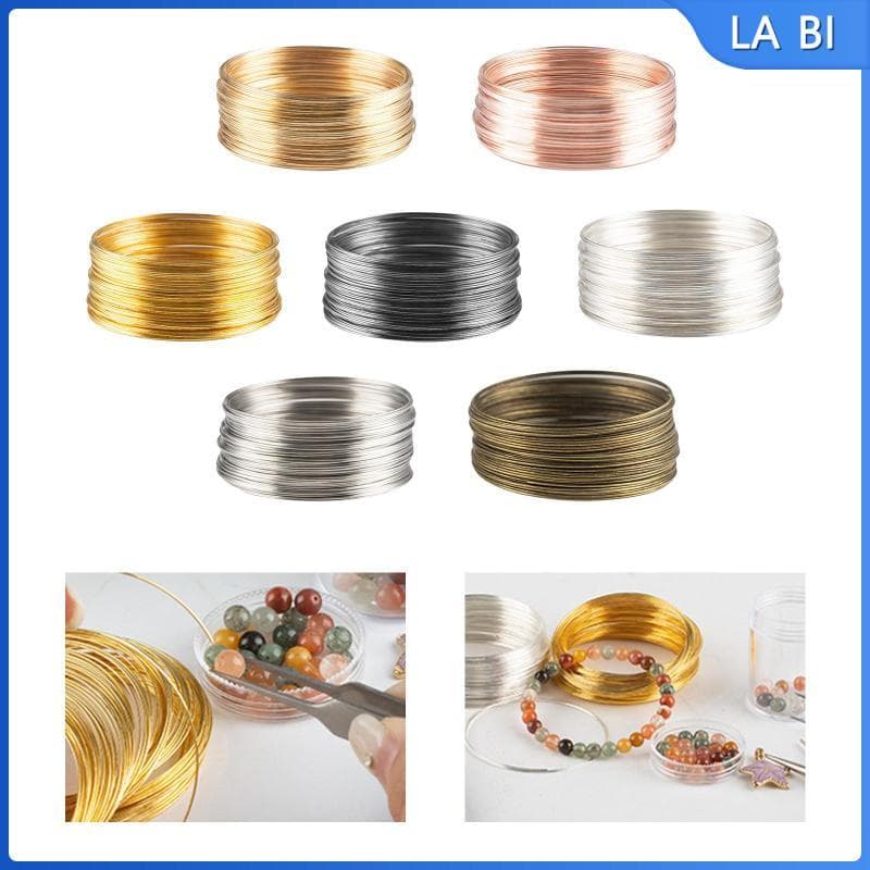 [Wishshopeehhh] Fio De Memória Para Joias Com 50 Laços Fazer , Artesanato Faça Você Mesmo , Aço Colar , Pulseira , Fabri