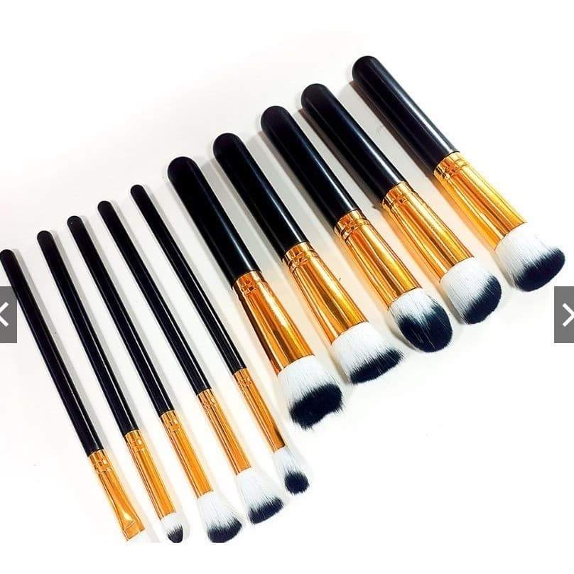 Kit 10 Pinceis Profissional Para Maquiagem Esfumar Contorno Kabuki