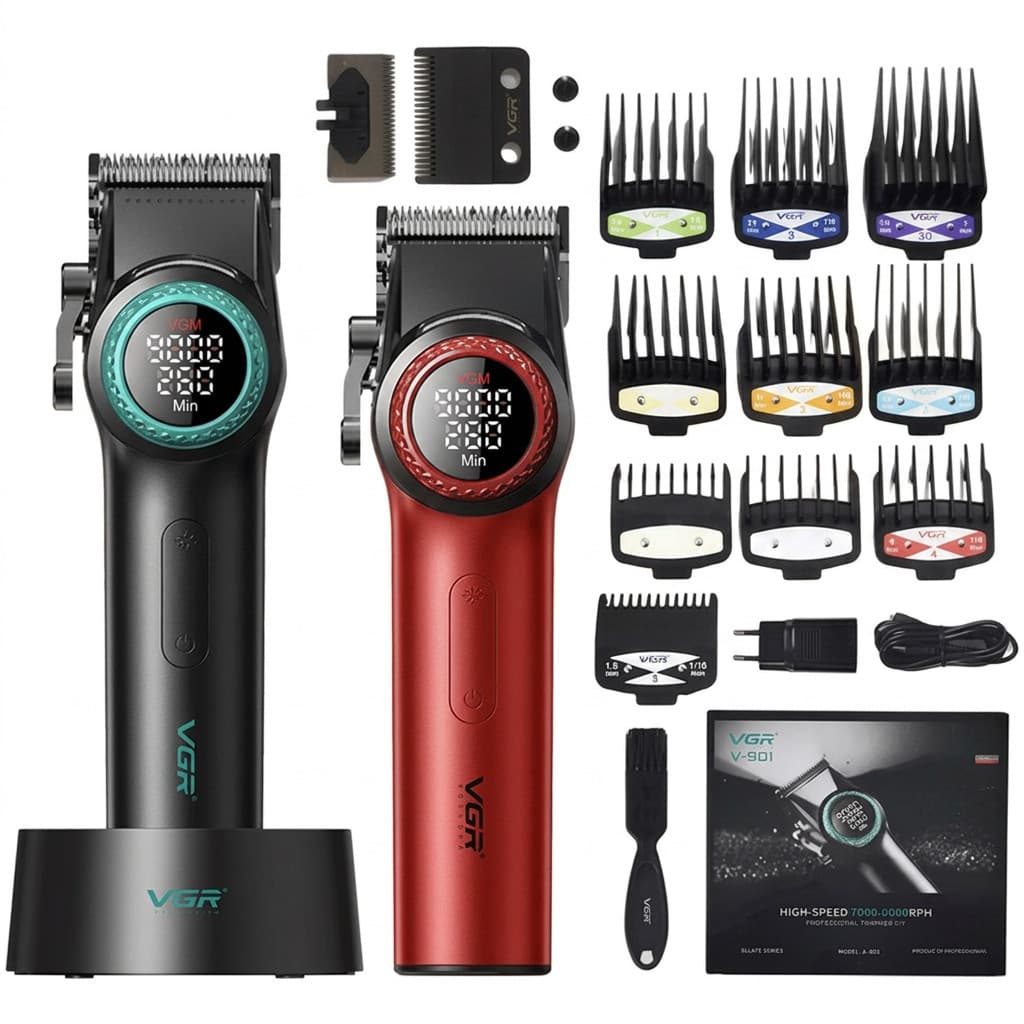 Máquina de Cortar Cabelo Profissional VGR V-001 sem Fio - 110/220v
