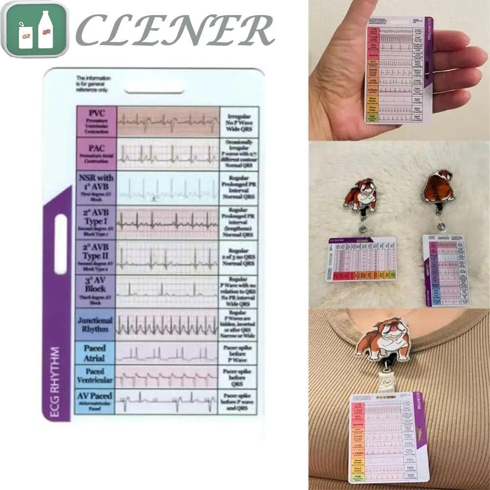 Cartão De Bolso De Ritmo CLEANER Ecg/EKG , Medição De Precisão Interpretação Régua De Autométrica