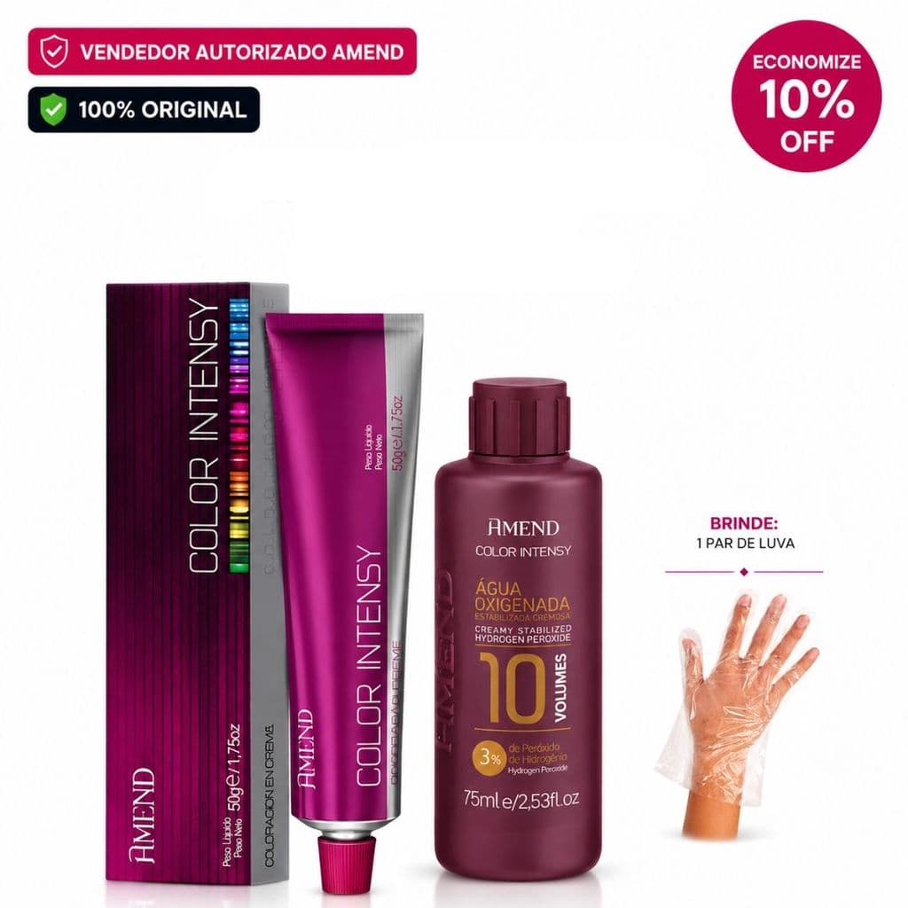 Kit Coloração Color Intensy Amend + OX 75ml  Escolha a Sua Cor e Ganhe Um Par de Luvas!