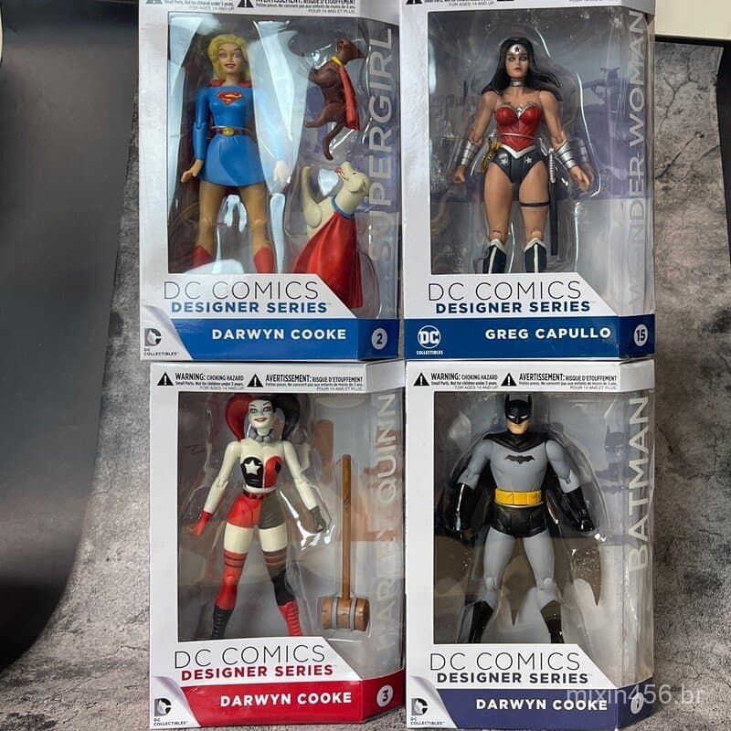 Novas Figuras de Ação Super Articuladas da Série DCC de Primeira Geração: Harley Quinn, Superman, Batman, Mulher-Maravil