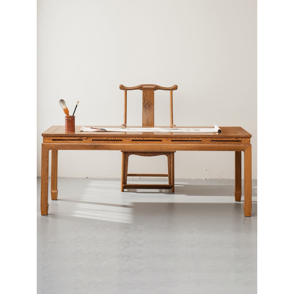 Novo estilo chinês cadeira de mesa de madeira maciça combinação simples mesa clássica estudo mogno móveis caligrafia mes