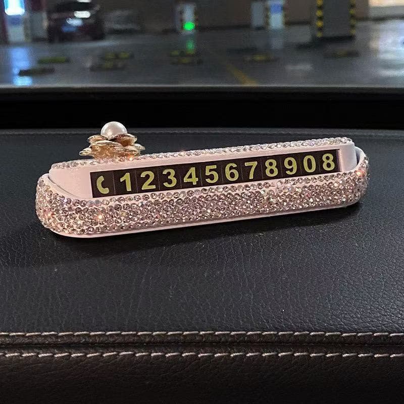 Menina da placa do telefone do carro