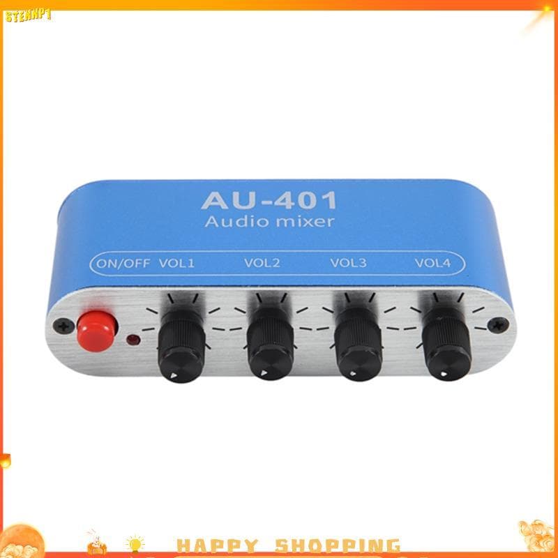 Prosperityusbrj3dc 5V-12V AU-401 Mixer De Áudio Estéreo 4 Entradas 1 Saída Placa De Controles Individualmente Mistura De