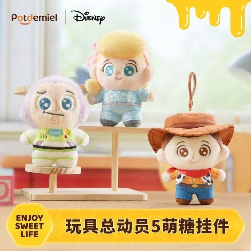 Pingente Fofo Oficial da Disney do Buzz Lightyear, Adorável Chaveiro do Woody, Ornamento de Bolsa de Alta Qualidade, Bon