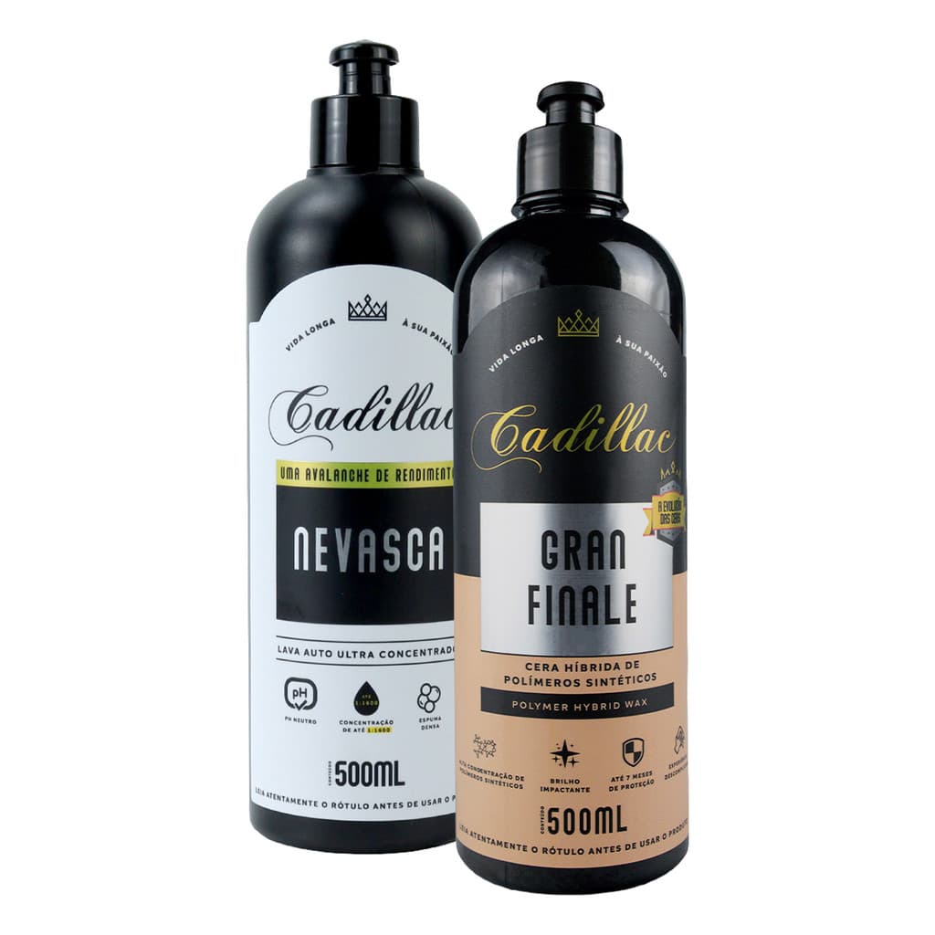 Kit Lavagem Automotiva Shampoo Cadillac Nevasca 500ml Gran Finale Produto Cuidados Automotivos