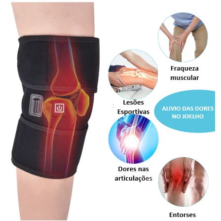 Joelheira Térmica de Aquecimento Fisioterapia Joelheira simples sem aquecimento