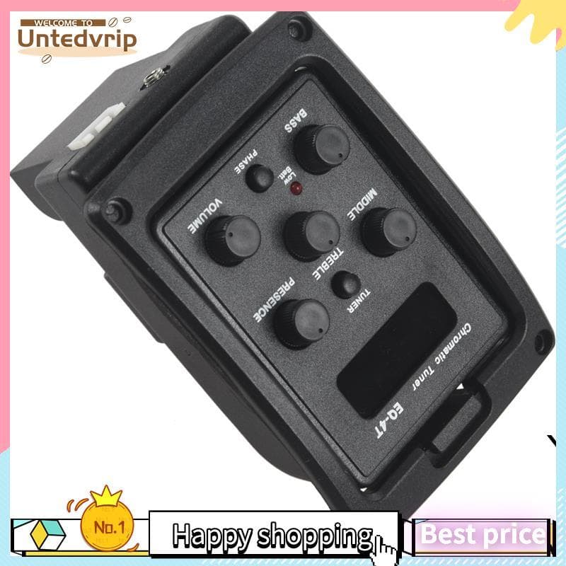 EQ-4T 4 Band Pickup Pré-Amplificador Com Afinador Para Guitarra Acústica Sintonizador LCD E Controle De Volume De Elétri