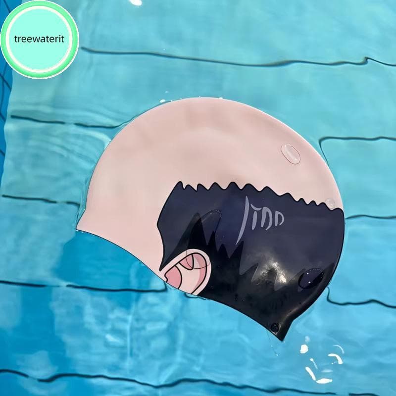 treewaterit Touca De Natação Engraçada Para Cabeça Careca – Chapéu De Poliéster Com Estampa Mediterrânea Cosplay E Pisci