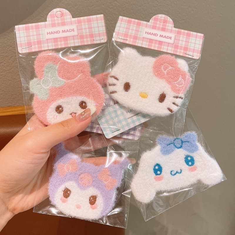 Crianças Sanrio KT gato fragmentado adesivos de cabelo arrumado franja acessórios para o cabelo bonito doce menina Post