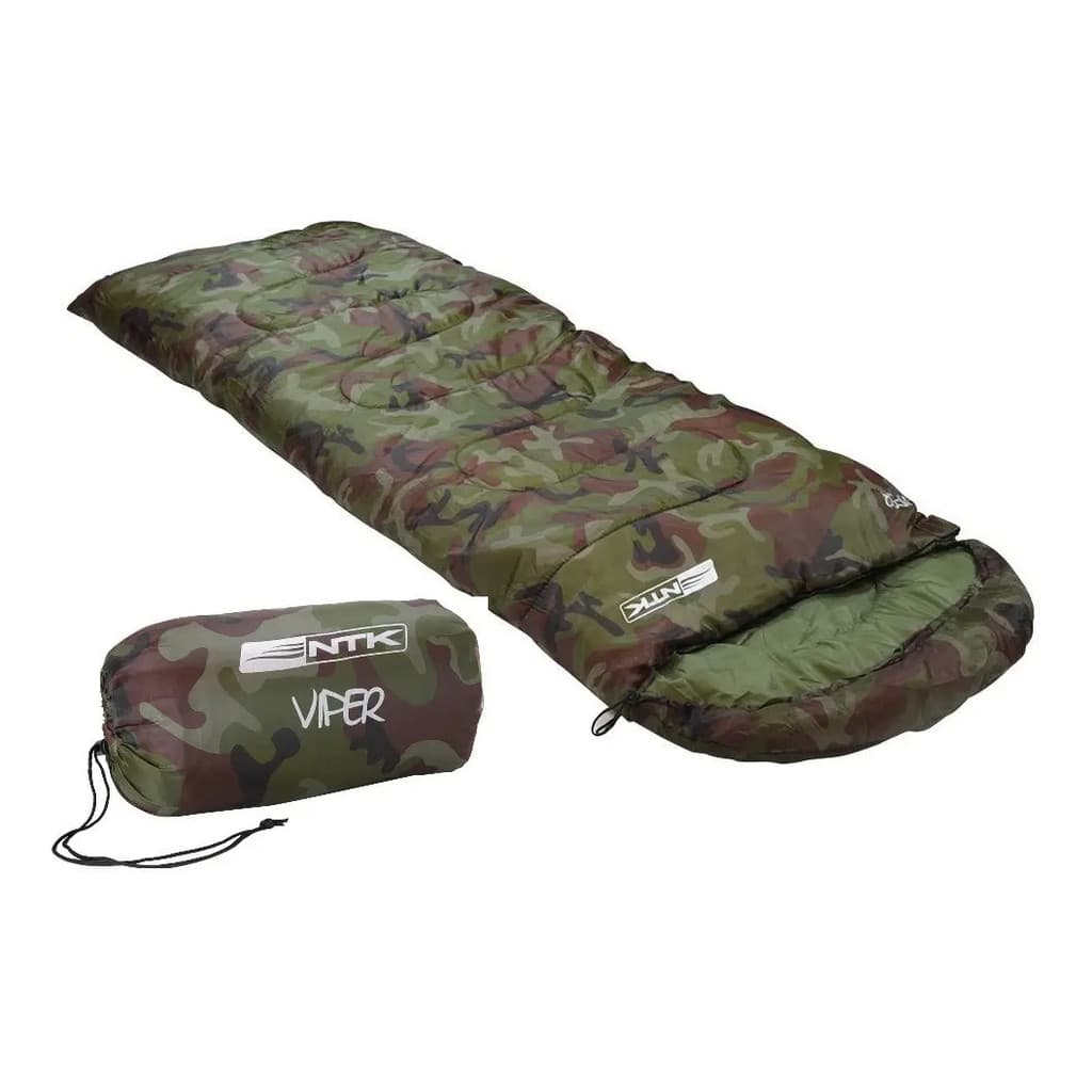Saco de Dormir NTK Viper 5°C a 12°C Camuflado Trekking  Acampamento