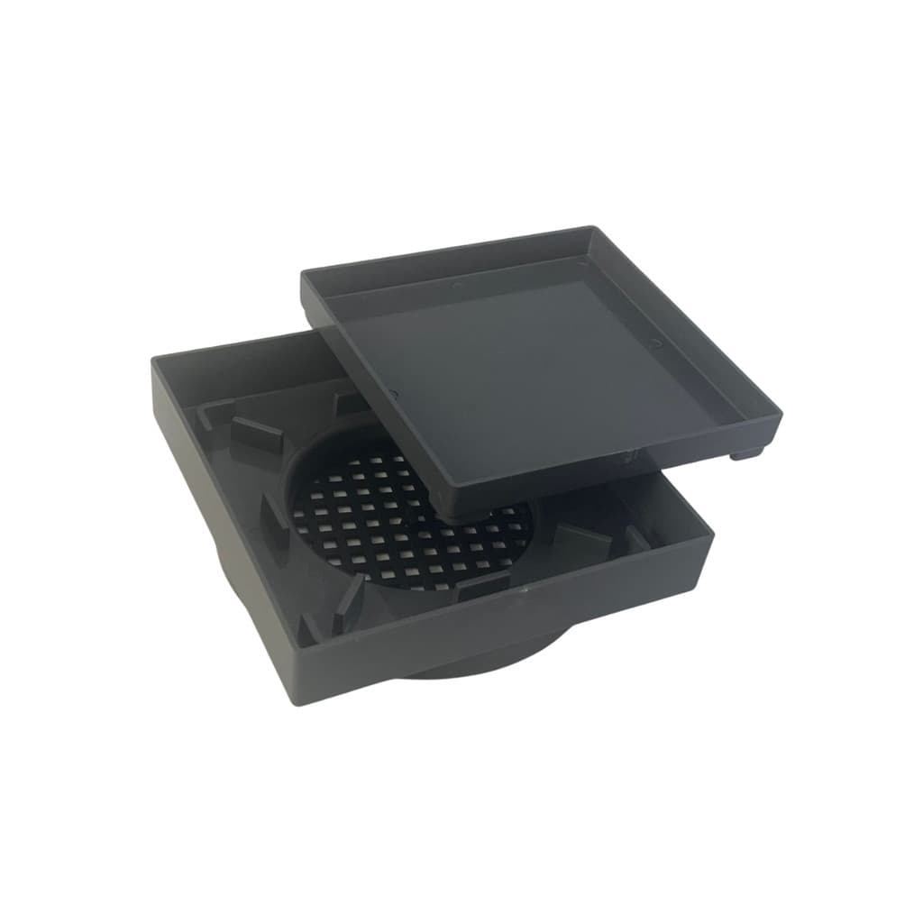 RALO INVISÍVEL OCULTO 15X15cm EM 4 CORES ABS GRAFITE PARA PISO