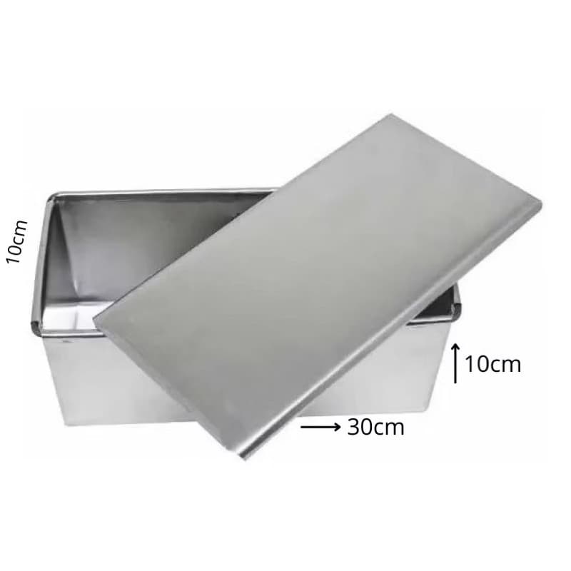 Assadeira de aluminio Slice Cake 30x10x10 com tampa
