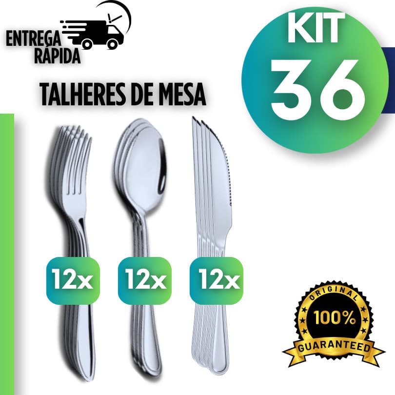 Talheres Inoxidáveis Completo para Cozinha Restaurante Hotel e Refeitório