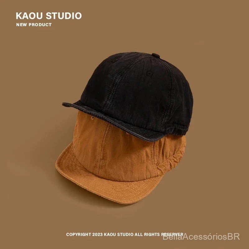 Chapéu De Aba Macia De Algodão Na Moda Masculina Novo Boné Curta Cor Pura Beisebol Combinando Feminino Quatro Estações